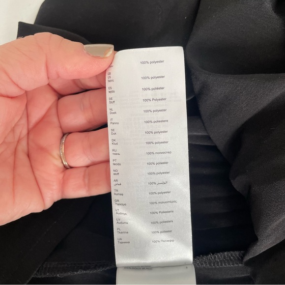 Maje "Lockin" Crepe Boat Neck Long Sleeve Black Pleated Blouse - Picture 13 of 15